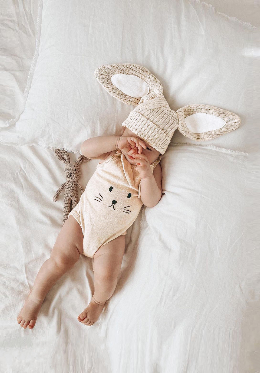 Miann &amp; Co Baby - Bunny Bodysuit - Frost