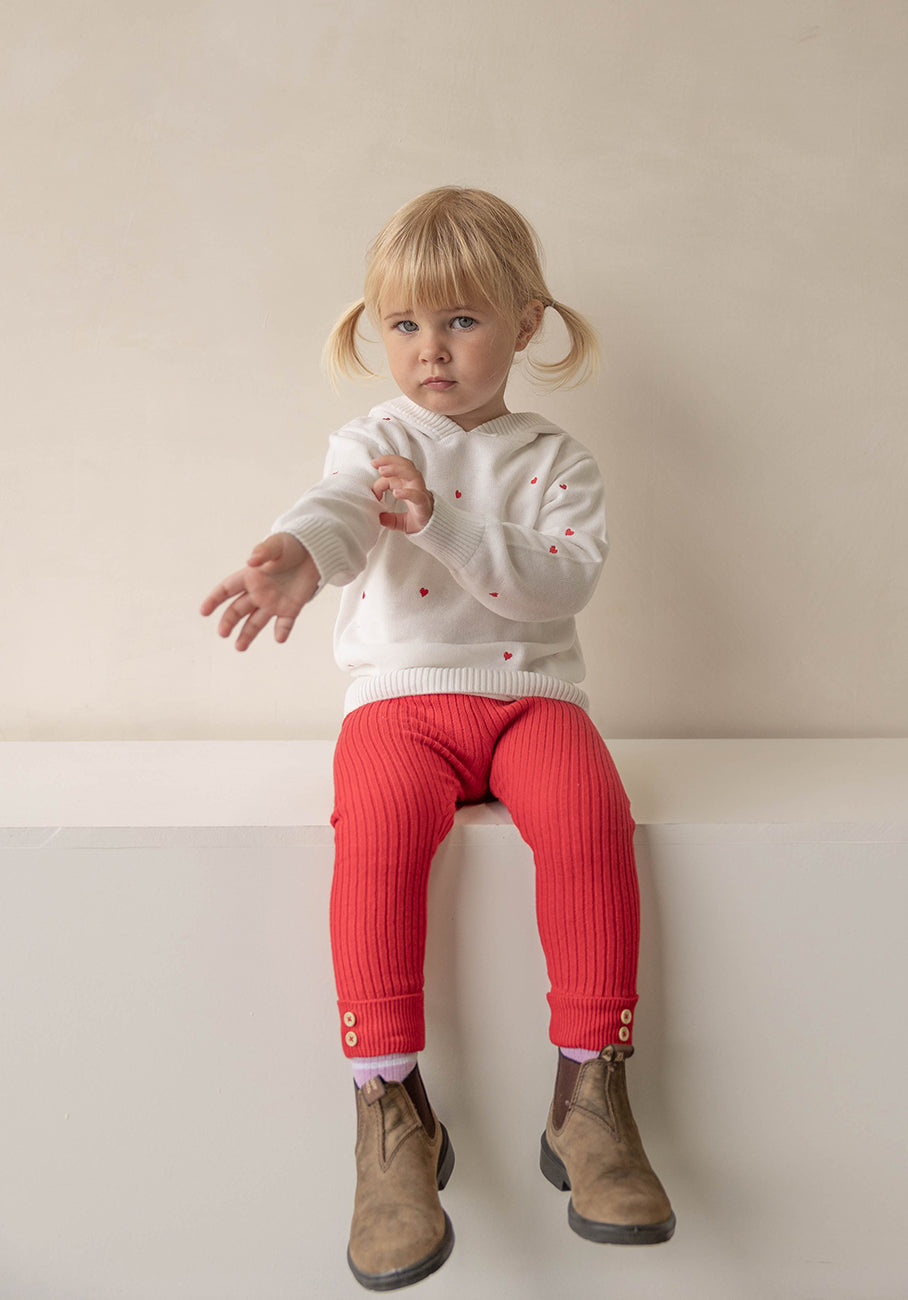 Miann &amp; Co Baby - Texture Rib Legging - Raspberry
