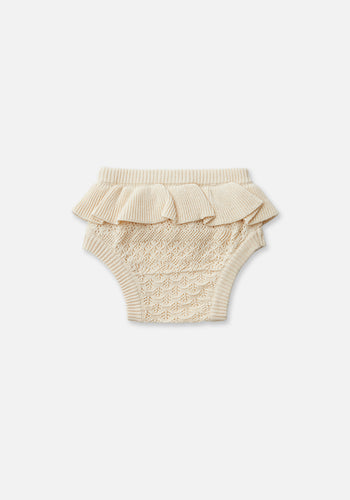 Miann & Co Baby - Frill Knit Bloomer - Tofu Crochet