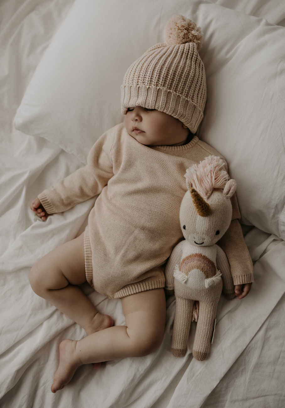 Miann &amp; Co Baby - Long Sleeve Knit Bodysuit - Truffle