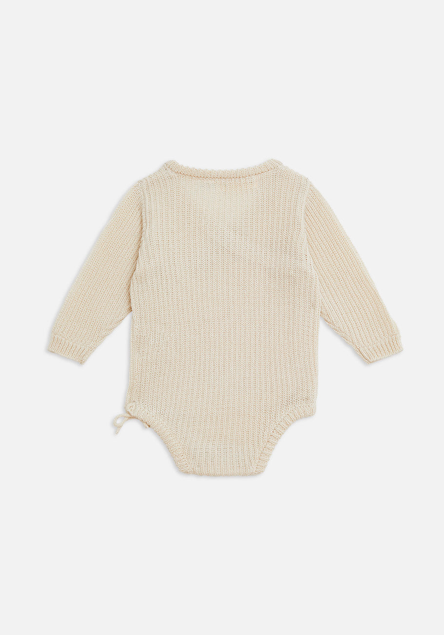 Miann &amp; Co Baby - Knit Wrap Bodysuit - Frost