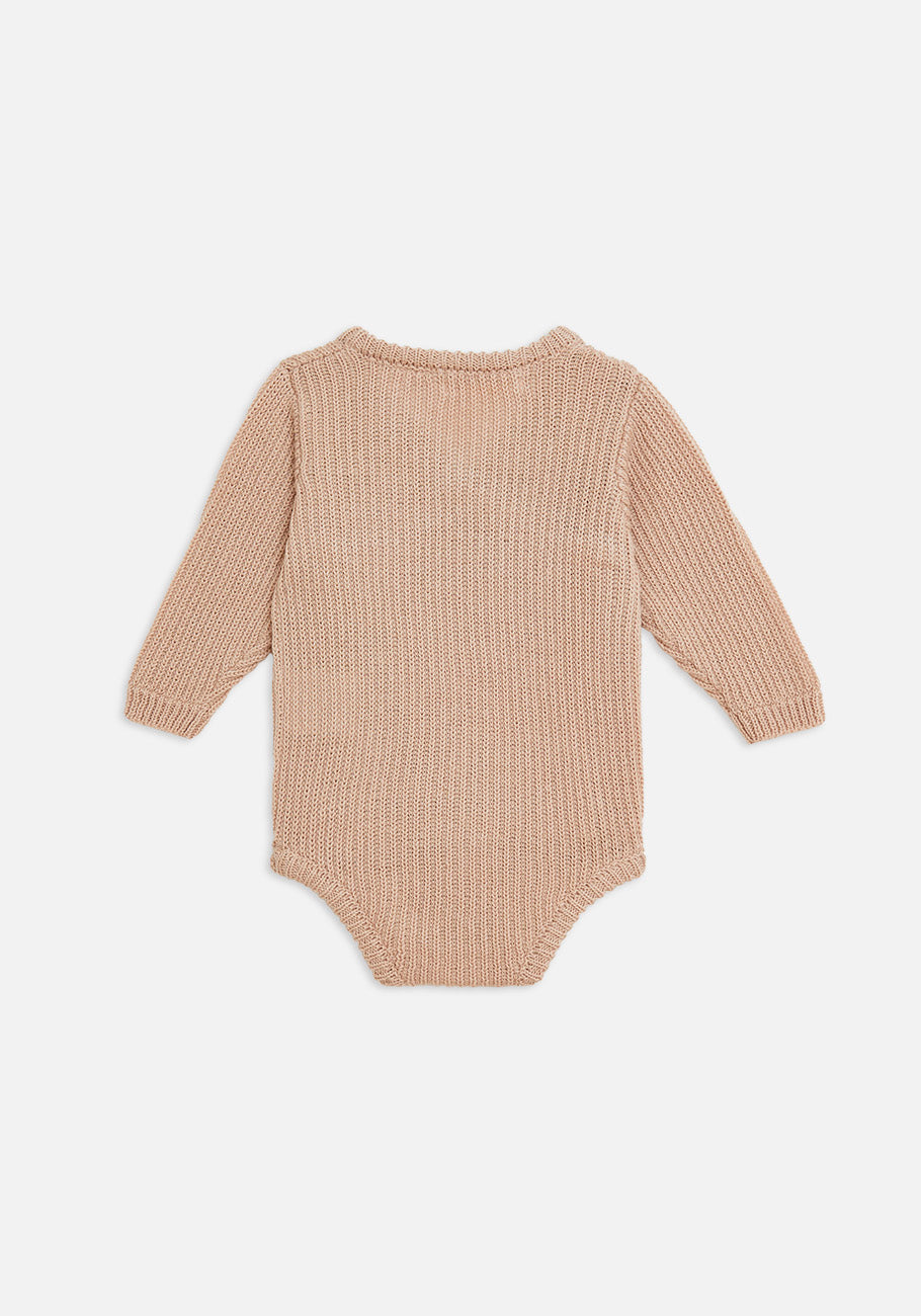 Miann &amp; Co Baby - Knit Wrap Bodysuit - Pink Tint