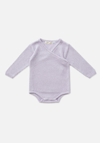 Miann & Co Baby - Knit Wrap Bodysuit - Lavender