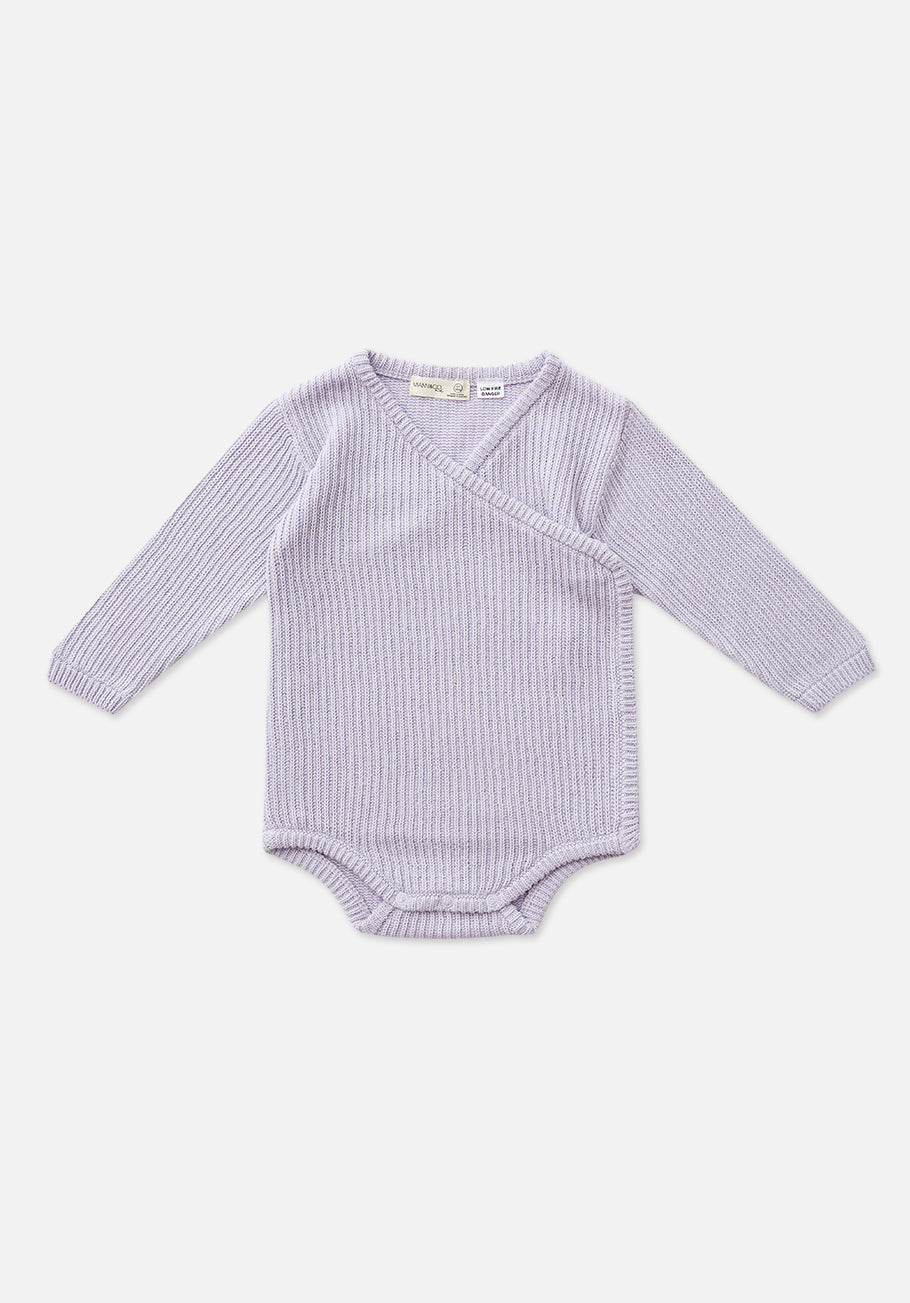 Miann &amp; Co Baby - Knit Wrap Bodysuit - Lavender