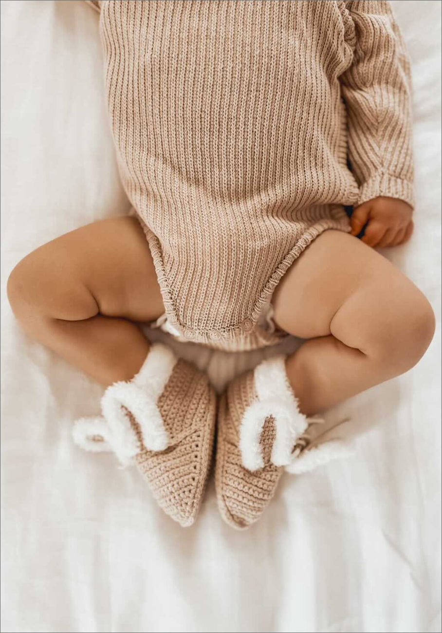 Miann &amp; Co Baby - Knit Wrap Bodysuit - Pink Tint