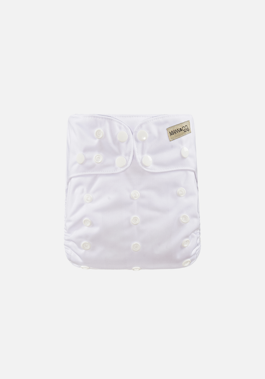 Miann &amp; Co - Modern Cloth Nappy - Optic White