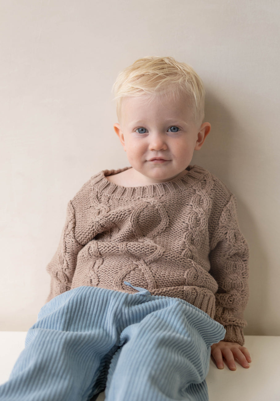 Miann &amp; Co Baby - Cable Knit Jumper - Taupe