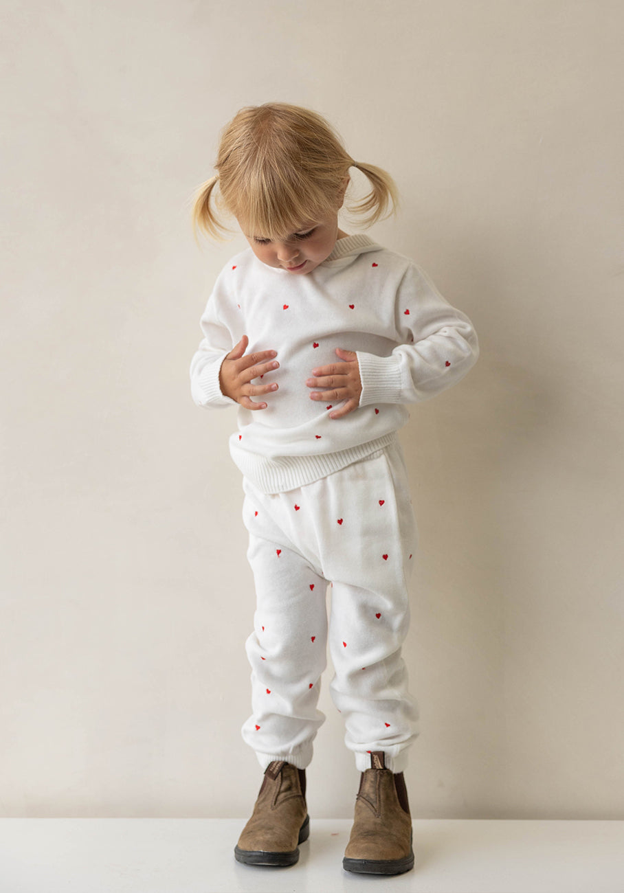 Miann &amp; Co Baby - Knitted Track Pant - Love Heart