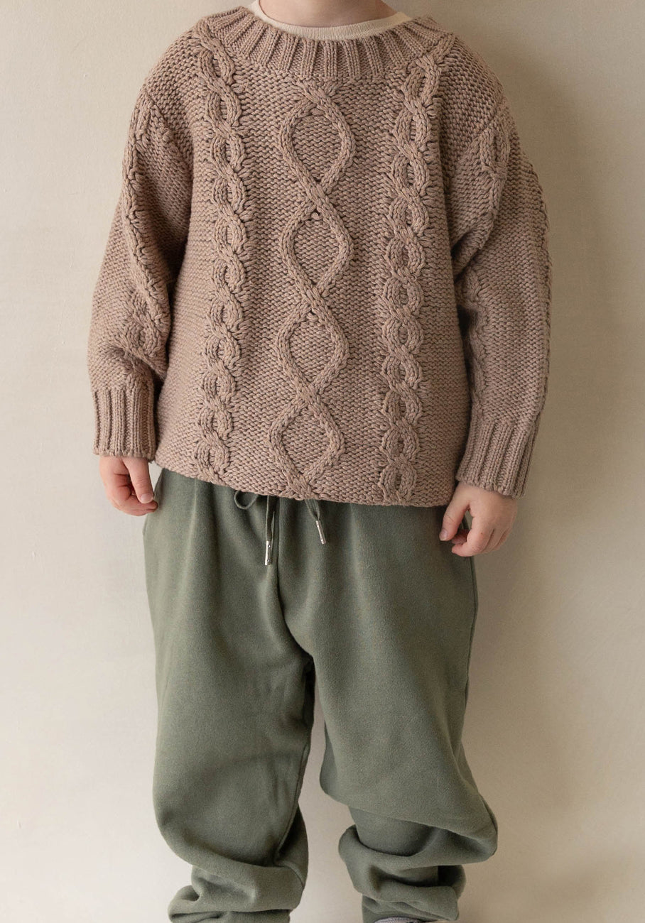 Miann &amp; Co Kids - Cable Knit Jumper - Taupe