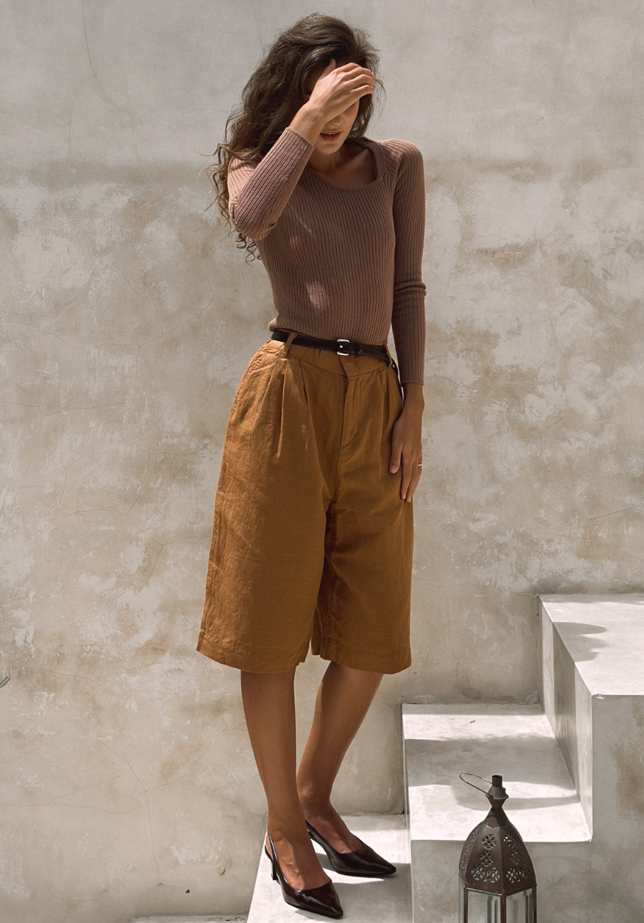 Miann &amp; Co Womens - Sunny Tailored Shorts - Coconut