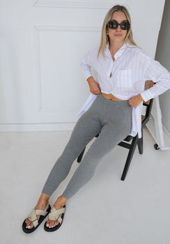 Miann & Co Womens - Celeste Knit Legging - Charcoal