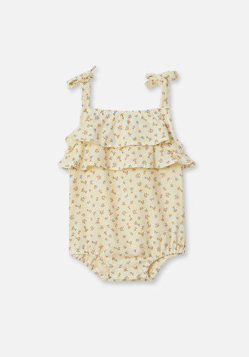 Miann & Co Baby - Tie Shoulder Frill Bodysuit - Springtime Floral