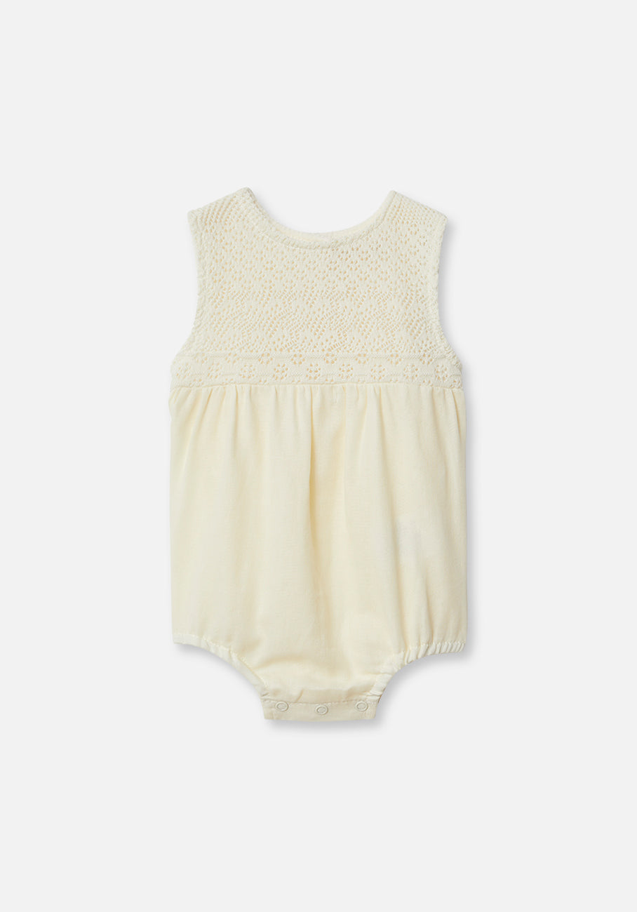 Miann &amp; Co Baby - Crochet Detail Bodysuit - Lemon