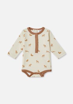 Miann & Co Baby - Christmas Pyjamas - Long Sleeve Bodysuit - Baby Reindeer