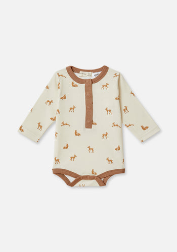 Miann & Co Baby - Christmas Pyjamas - Long Sleeve Bodysuit - Baby Reindeer
