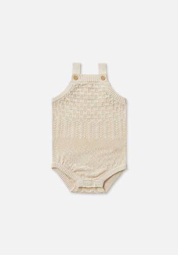 Miann & Co Baby - Knit Strap Bodysuit - Tofu Crochet