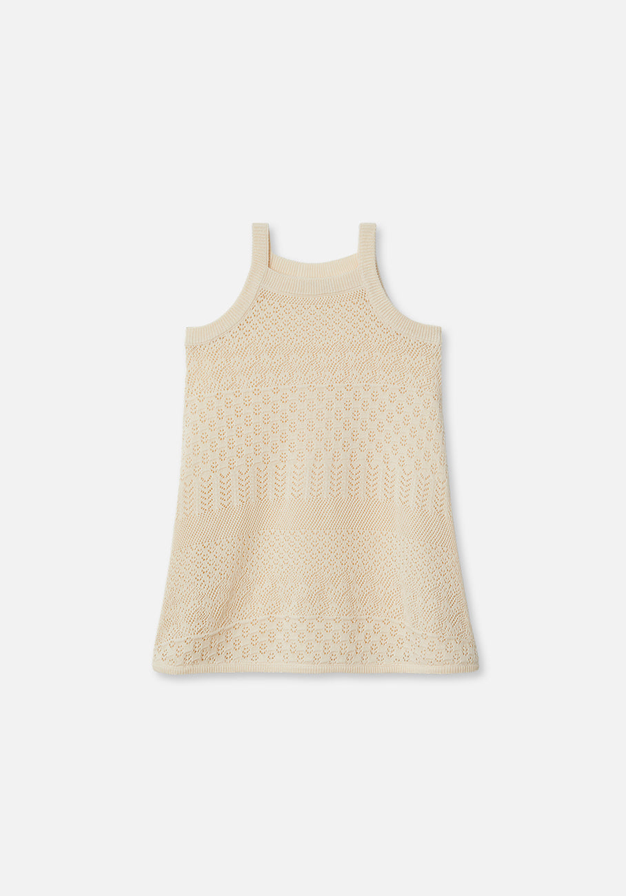 Miann &amp; Co Baby - Knit Strap Dress - Tofu Crochet