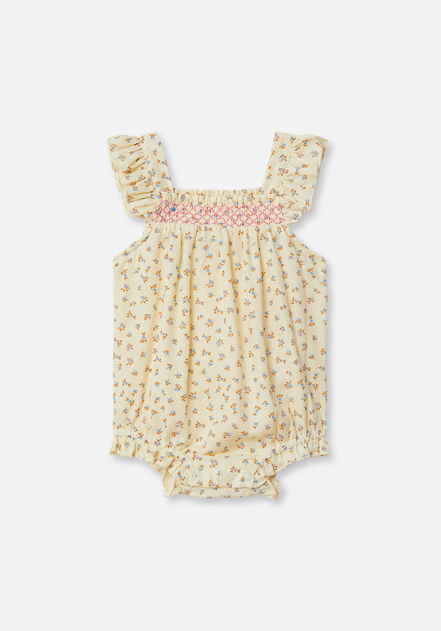 Miann &amp; Co Baby - Shirred Bodysuit - Springtime Floral