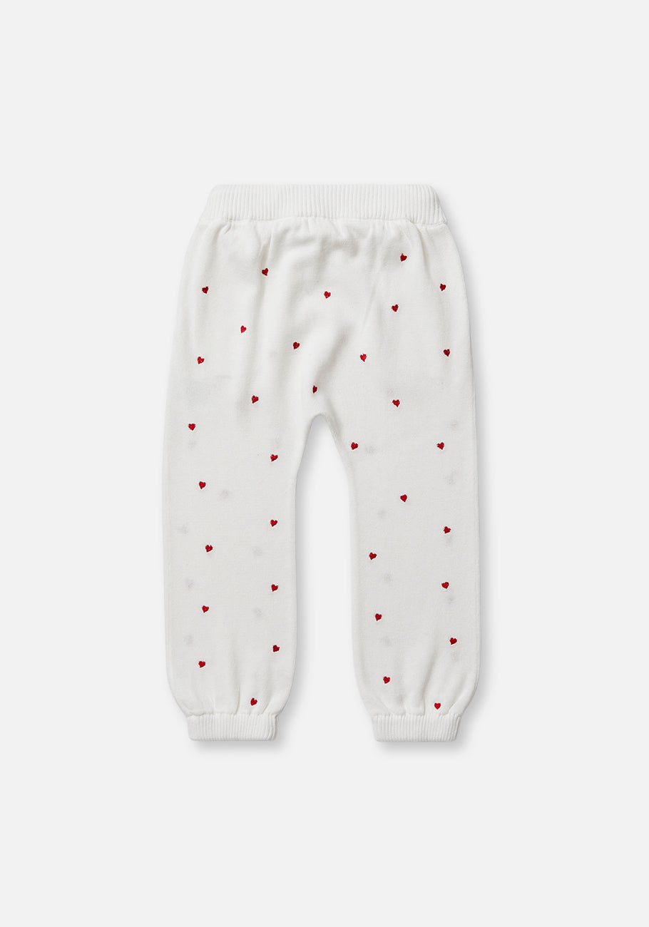 Miann &amp; Co Baby - Knitted Track Pant - Love Heart
