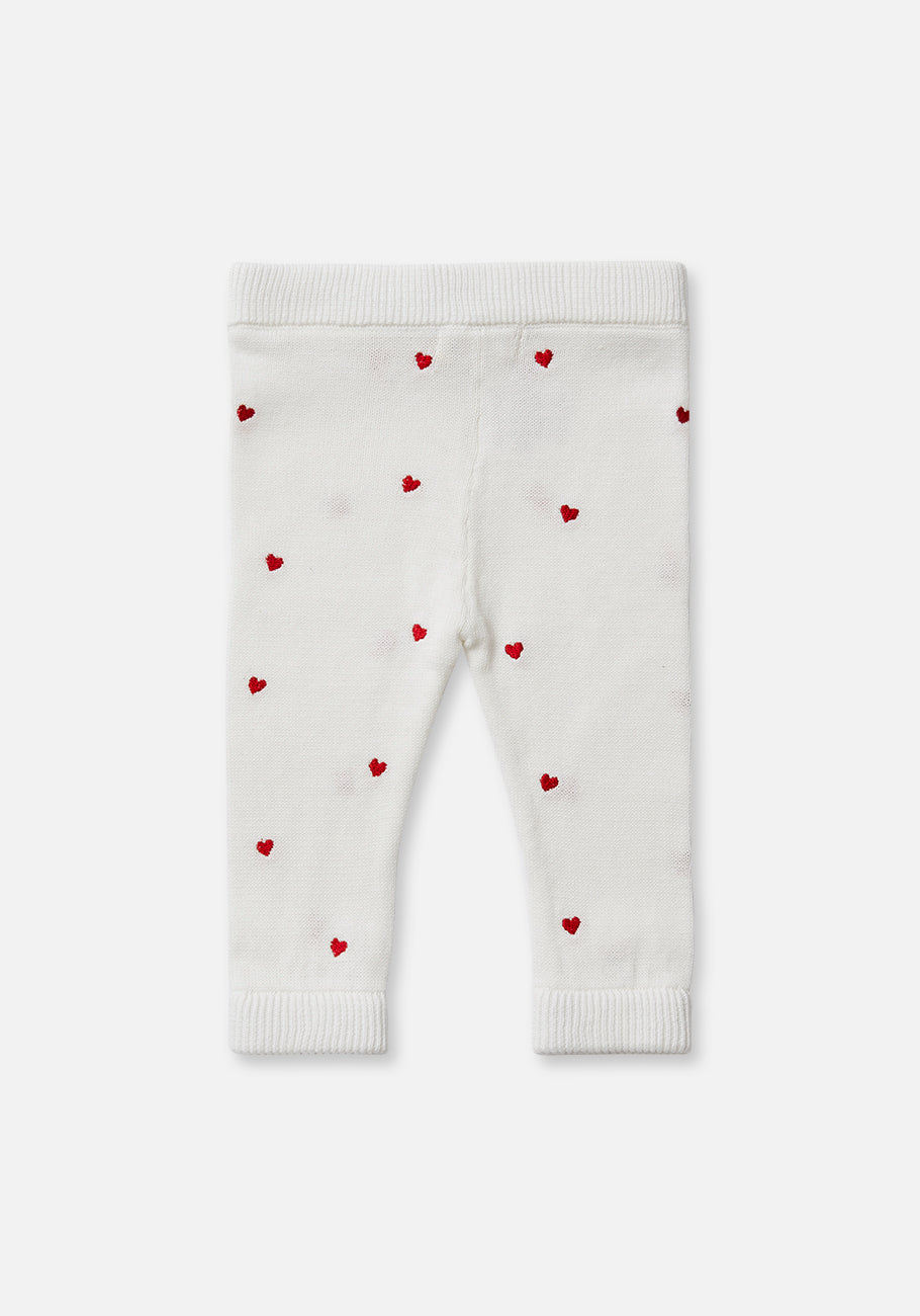 Miann &amp; Co Kids - Knitted Legging - Love Heart