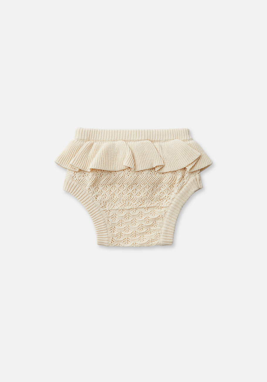 Miann &amp; Co Baby - Frill Knit Bloomer - Tofu Crochet