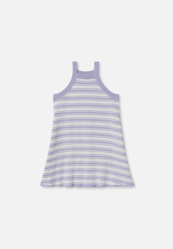 Miann & Co Baby - Knit Strap Dress - Lavender Stripe