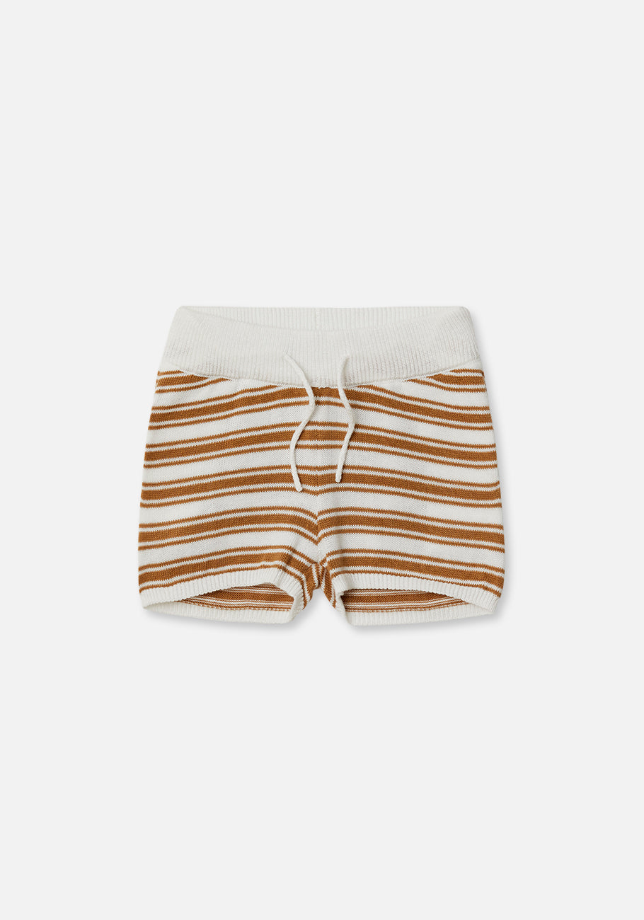 Miann &amp; Co Kids - Knit Shorts - Caramel Stripe