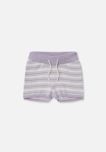 Miann & Co Baby - Knit Shorts - Lavender Stripe
