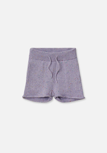 Miann & Co Kids - Texture Rib Short - Lavender Speckle