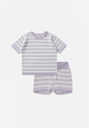 Kids Summer Stripe Set - Lavender Stripe