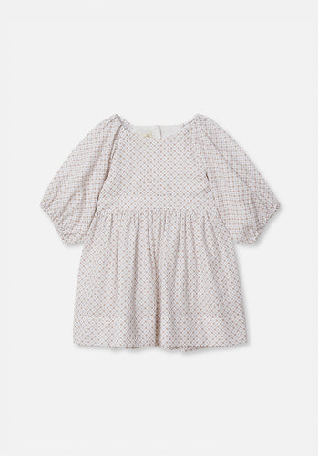 Miann & Co Baby - Keyhole Puff Sleeve Dress - Geo Print