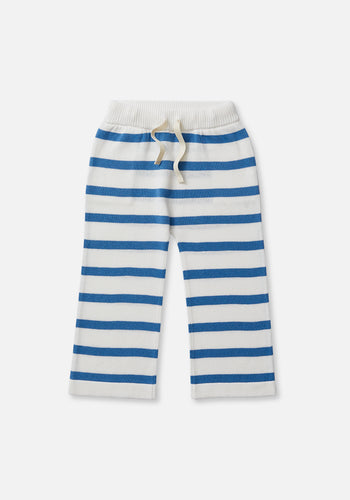 Miann & Co Baby - Wide Leg Knit Pants - Moon Blue Stripe