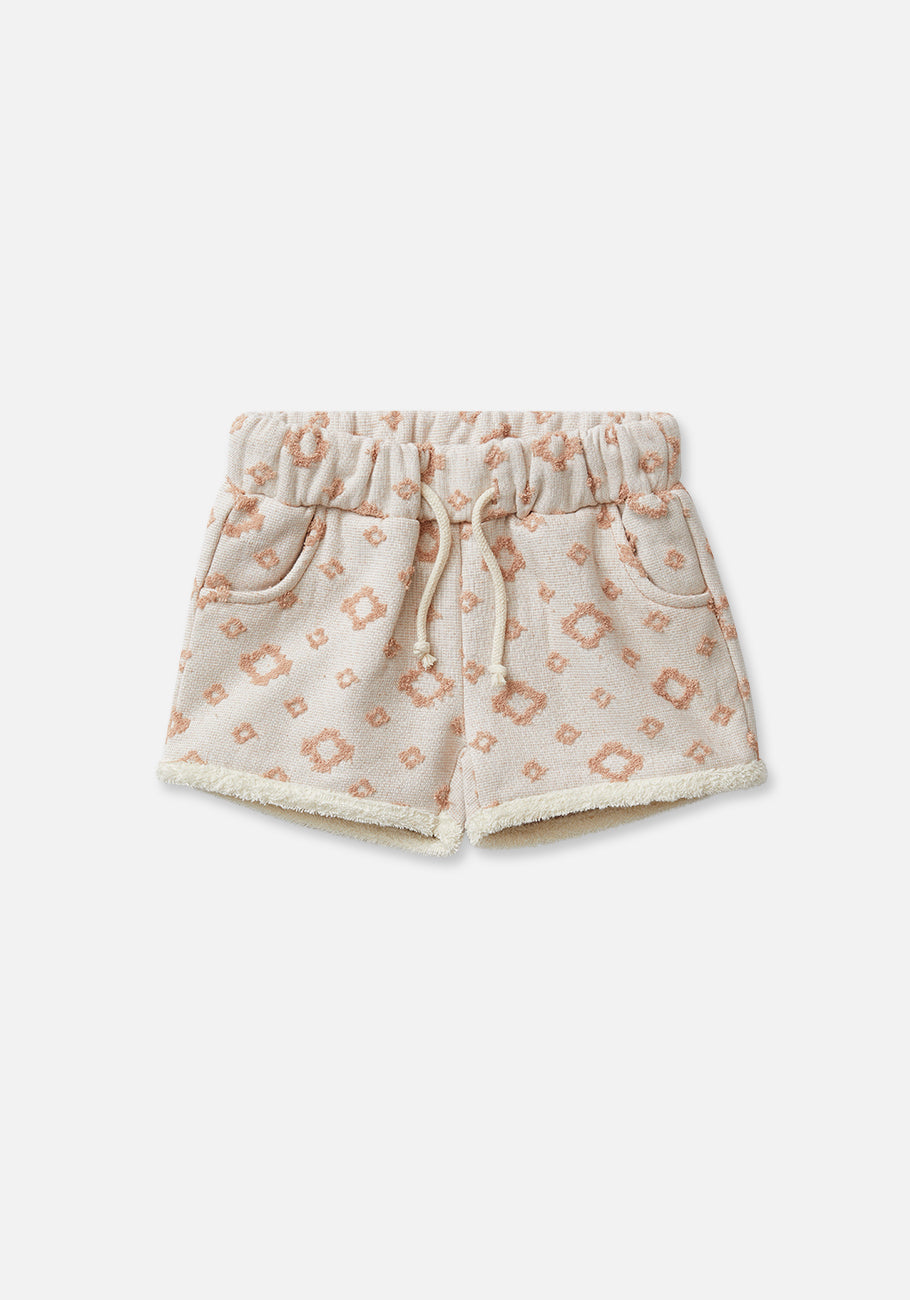 Miann &amp; Co Baby - Terry Towelling Shorts - Terracotta Geo