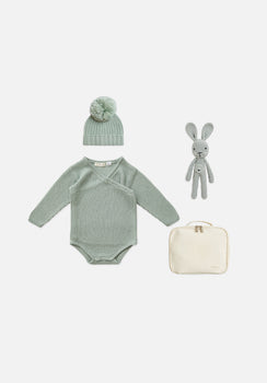 Gift Pack - Knit Wrap Bodysuit - Whisper Green
