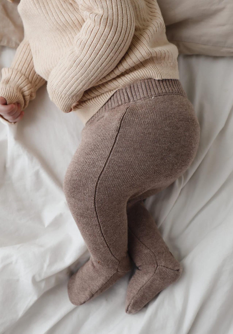 Miann &amp; Co Baby - Knitted Footed Legging - Taupe