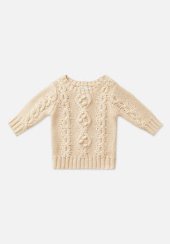 Miann & Co Baby - Cable Knit Jumper - Truffle