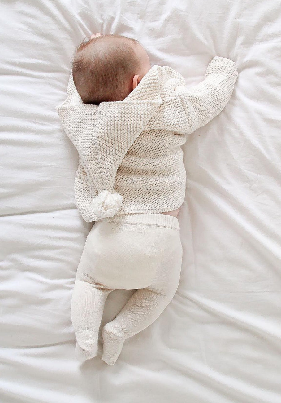 Miann &amp; Co Baby - Hooded Bobble Knit Cardigan - Frost