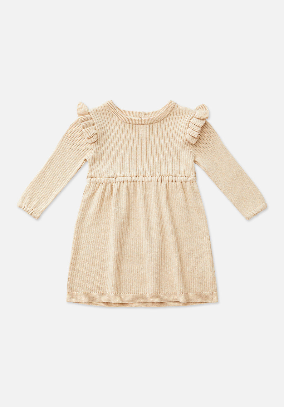 Miann &amp; Co Kids - Frill Knit Dress - Truffle