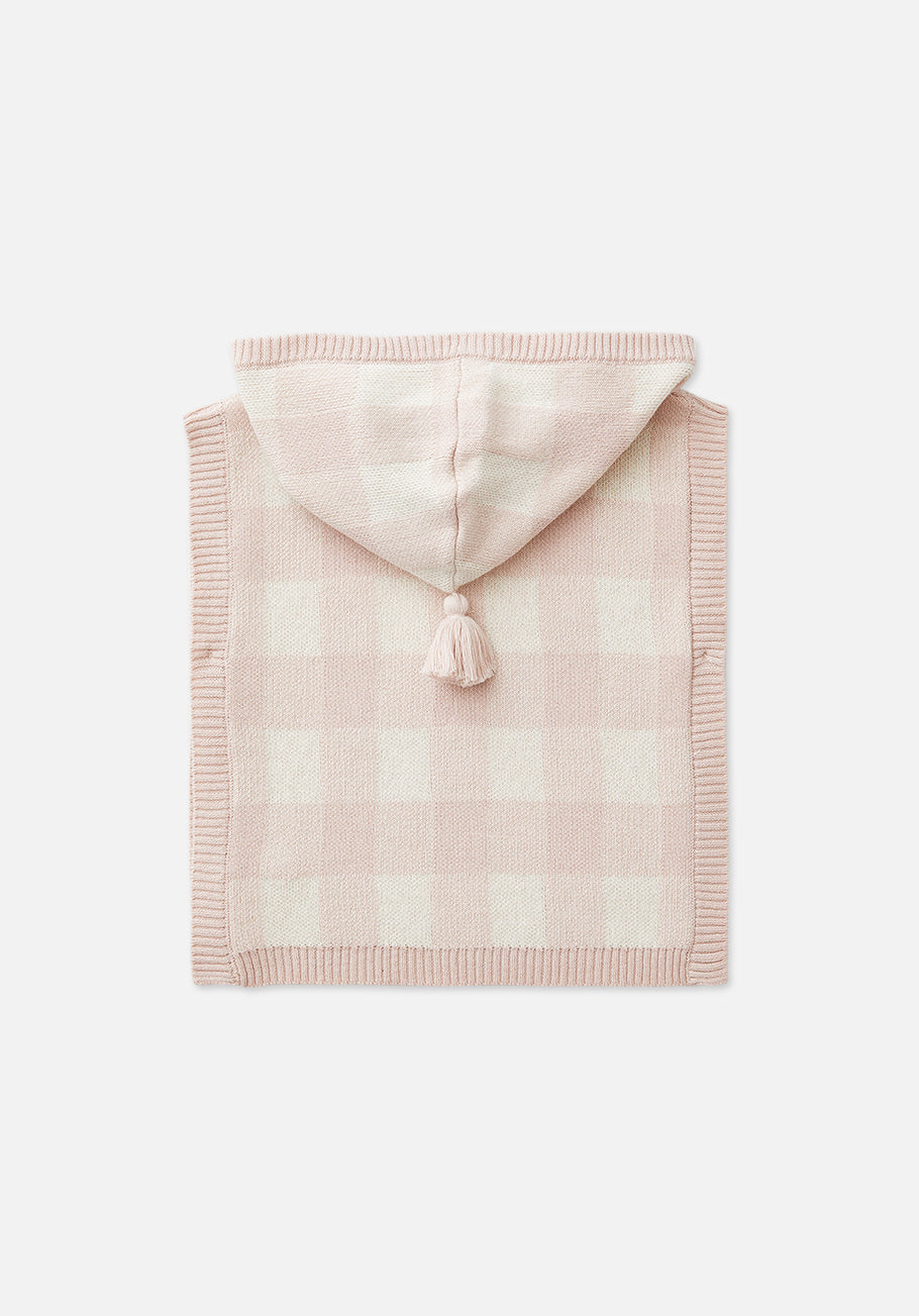 Miann &amp; Co Kids - Knitted Poncho Vest - Ballet Pink