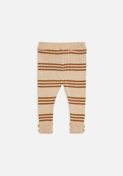 Miann & Co Baby - Texture Rib Legging - Truffle Stripe