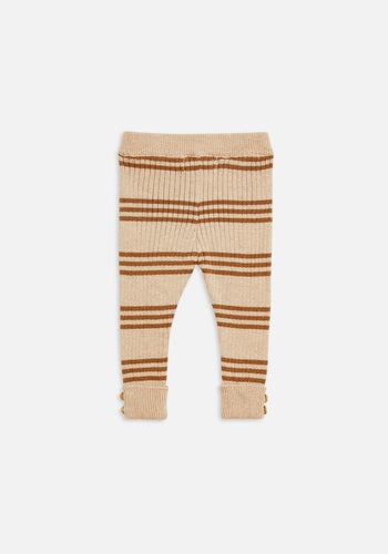 Miann & Co Kids - Texture Rib Legging - Truffle Stripe