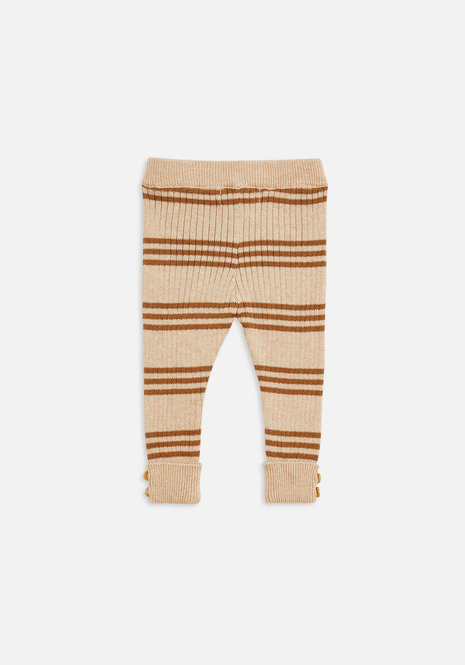 Miann &amp; Co Kids - Texture Rib Legging - Truffle Stripe