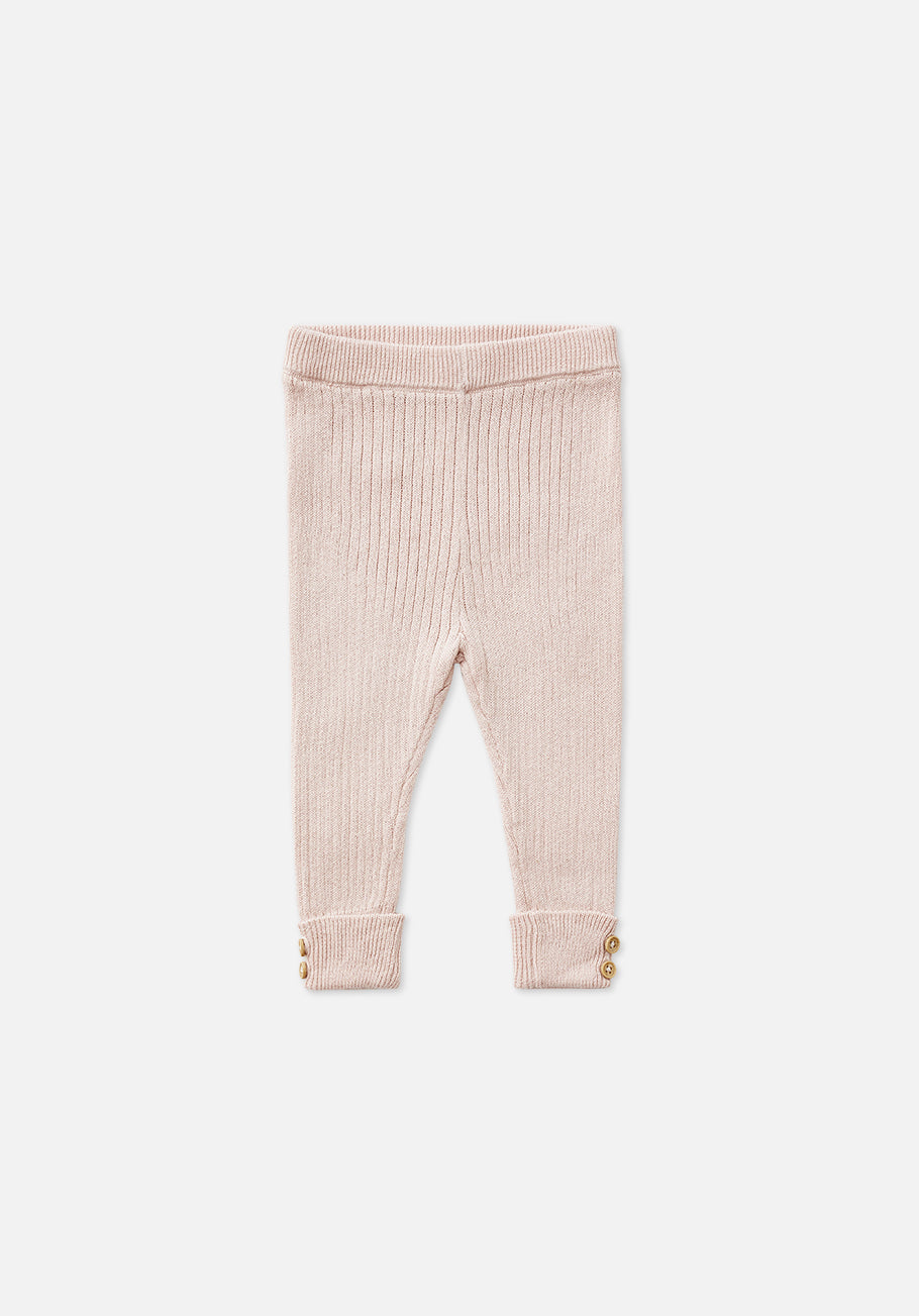 Miann &amp; Co Kids - Texture Rib Legging - Ballet Pink