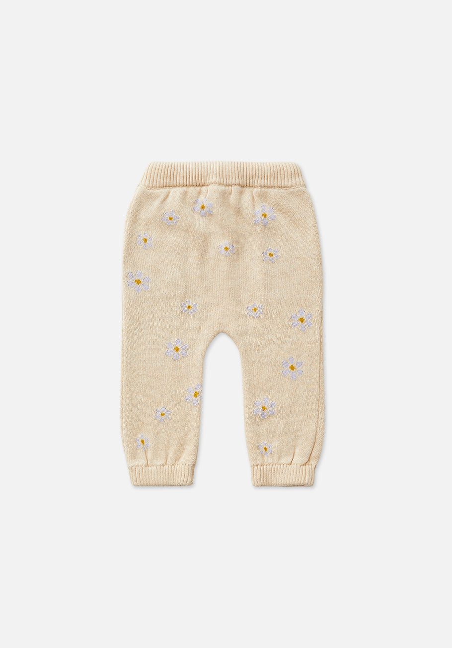 Miann &amp; Co Baby - Knitted Track Pants - Lavender Bouquet