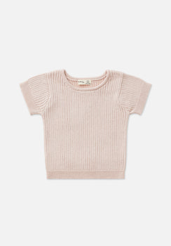 Miann & Co Baby - Texture Rib T-Shirt - Ballet Pink