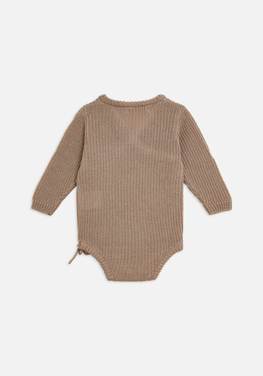 Miann &amp; Co Baby - Knit Wrap Bodysuit - Oatmeal