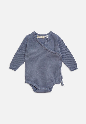 Miann & Co Baby - Knit Wrap Bodysuit - Cornflower