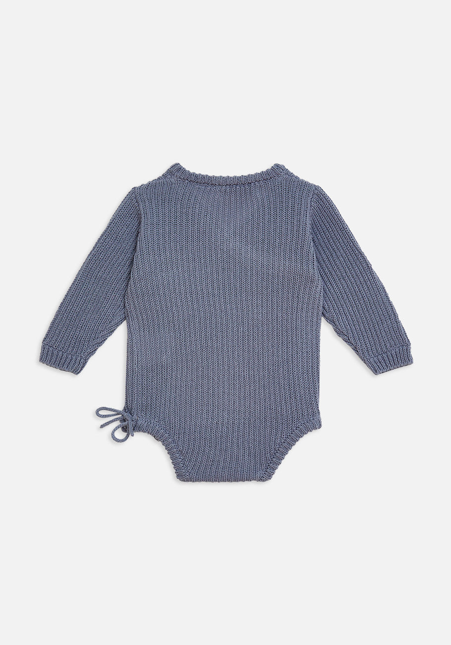 Miann &amp; Co Baby - Knit Wrap Bodysuit - Cornflower