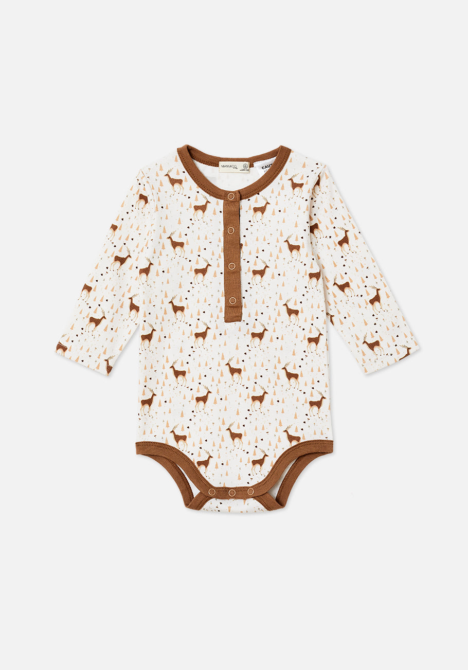 Miann &amp; Co Baby - Long Sleeve Bodysuit - Reindeer