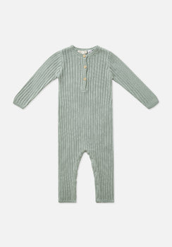 Miann & Co Baby - Rib Knit Jumpsuit - Whisper Green